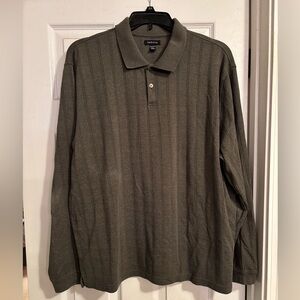 Long Sleeved window pane polo